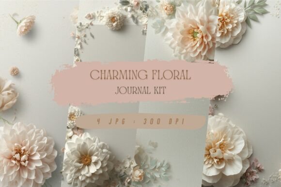 Download Charming Floral Journal Kit, Wallpaper - Premium Resources