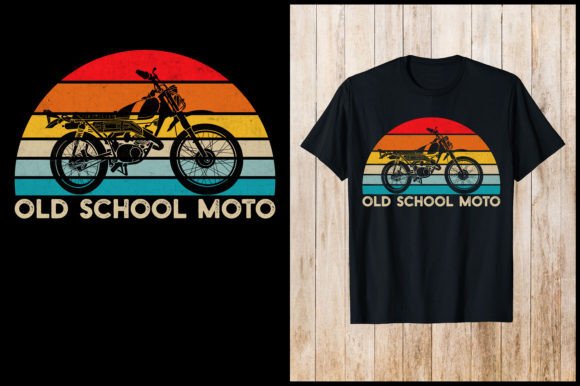 Download Old School Moto Bike T-shirt - Premium Bundle