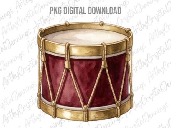 Download Vintage Christmas Drum Clipart PNG - Premium Resources